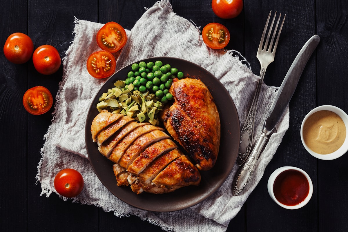 Salmon panggang dengan sayuran